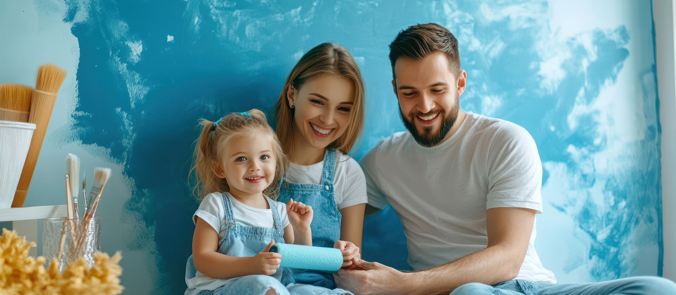 Obitelj zajedno uređuje dom, suradnja i pozitivno obiteljsko okruženje